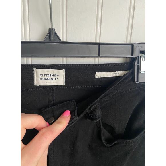 Citizens of Humanity Isola in Plush Black Cropped Jeans Women's Size 25 - Picture 2 of 4